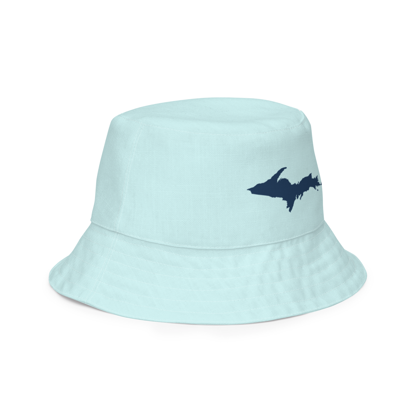 Michigan Upper Peninsula Bucket Hat (w/ Navy UP Outline) | Reversible - Cyan