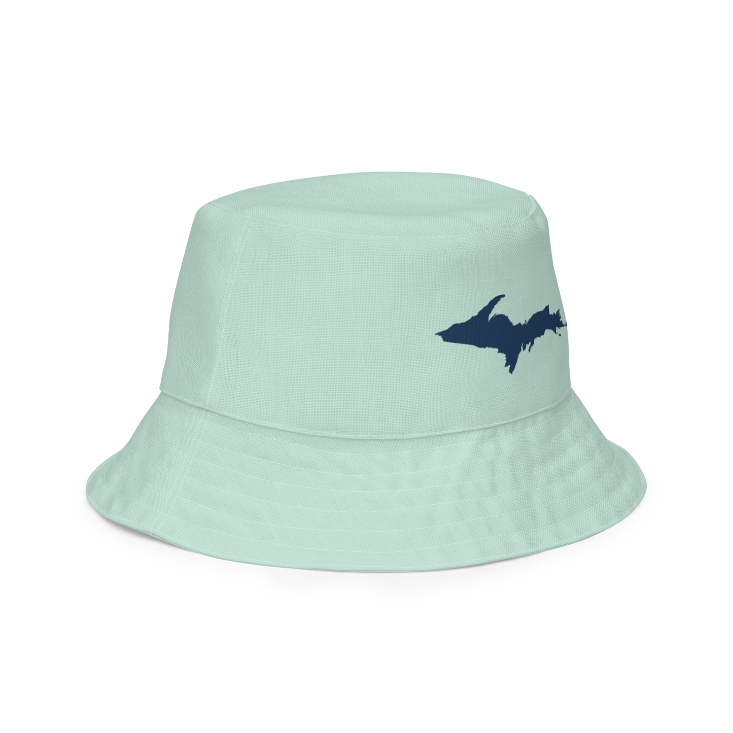 Michigan Upper Peninsula Bucket Hat (w/ Navy UP Outline) | Reversible - Sea Green