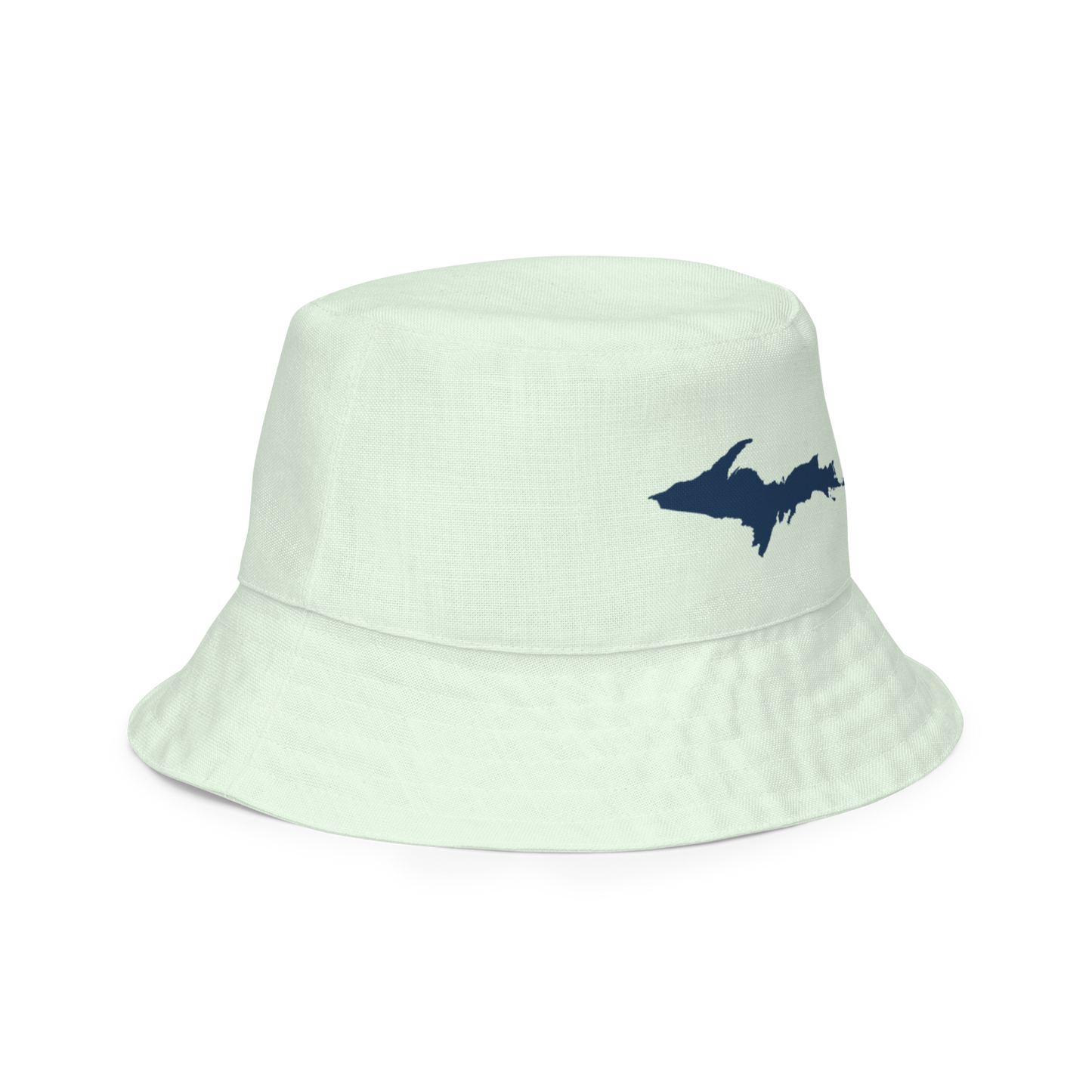 Michigan Upper Peninsula Bucket Hat (w/ Navy UP Outline) | Reversible - Dew Green