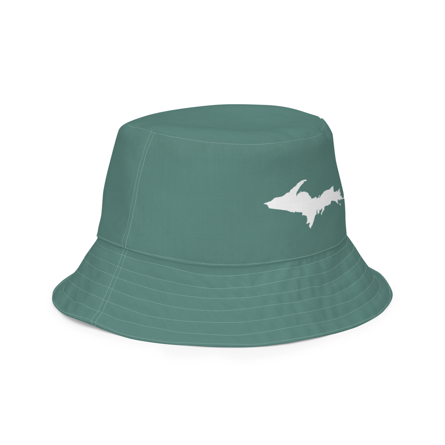 Michigan Upper Peninsula Bucket Hat (w/ UP Outline) | Reversible - Copper Green