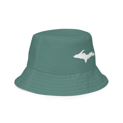 Michigan Upper Peninsula Bucket Hat (w/ UP Outline) | Reversible - Copper Green