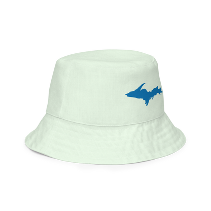 Michigan Upper Peninsula Bucket Hat (w/ Azure UP Outline) | Reversible - Dew Green