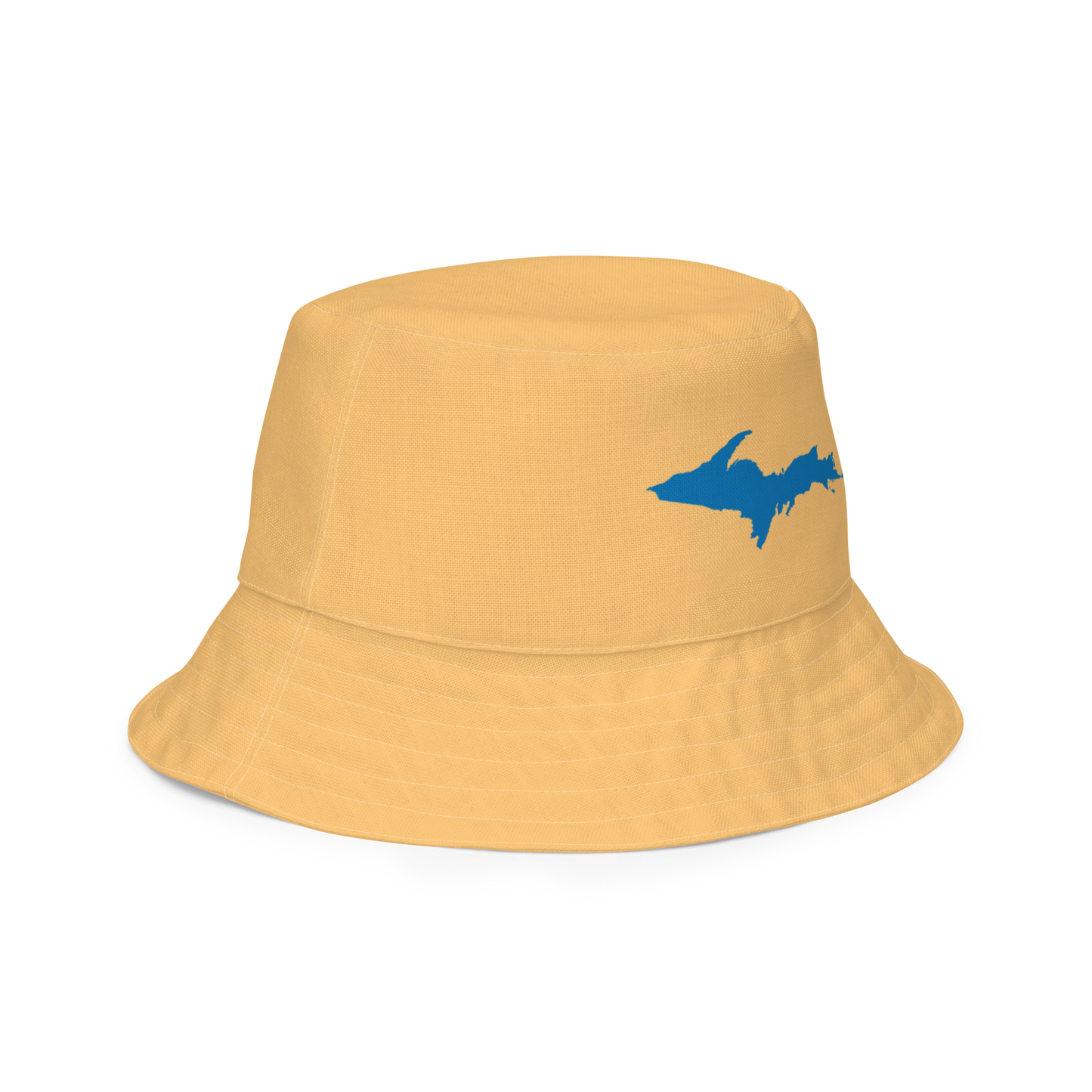 Michigan Upper Peninsula Bucket Hat (w/ Azure UP Outline) | Reversible - Apricot Color