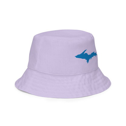 Michigan Upper Peninsula Bucket Hat (w/ Azure UP Outline) | Reversible - Lavender