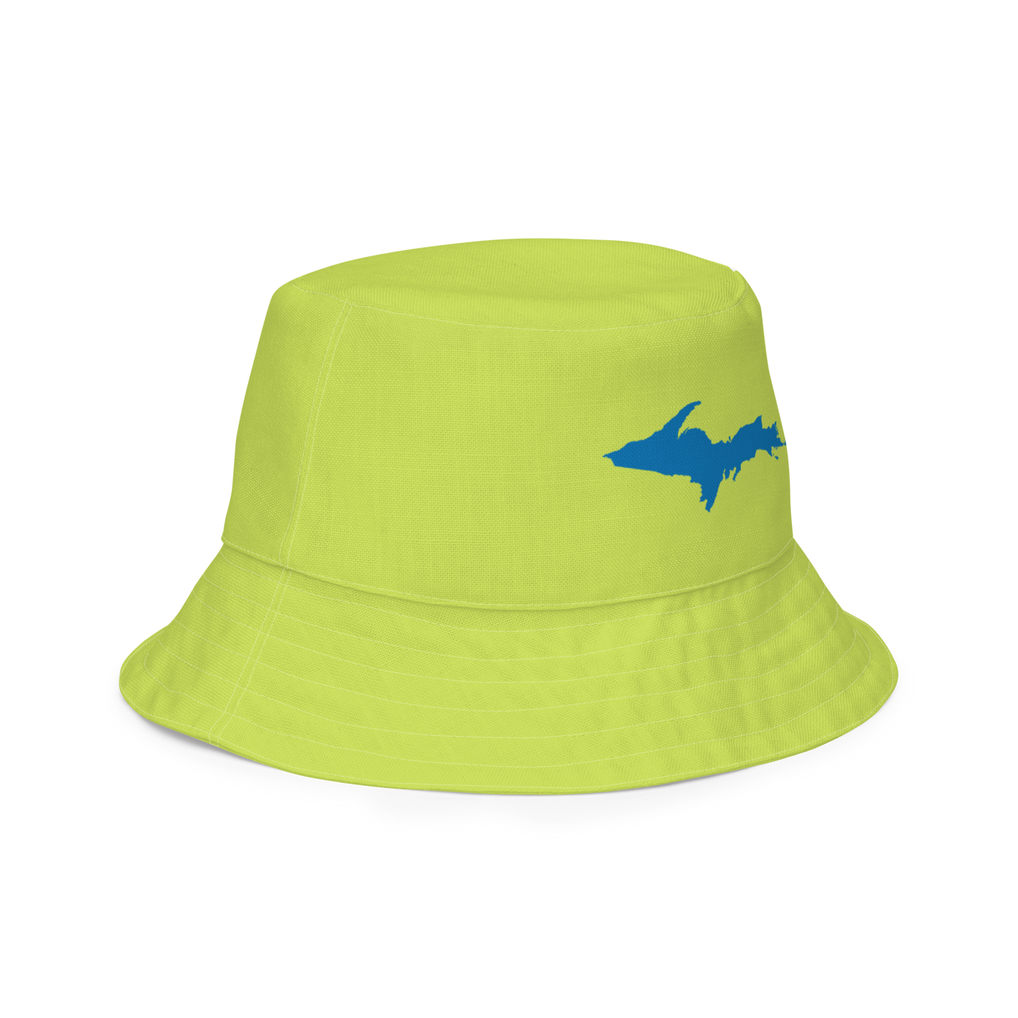 Michigan Upper Peninsula Bucket Hat (w/ Azure UP Outline) | Reversible - Gooseberry Green