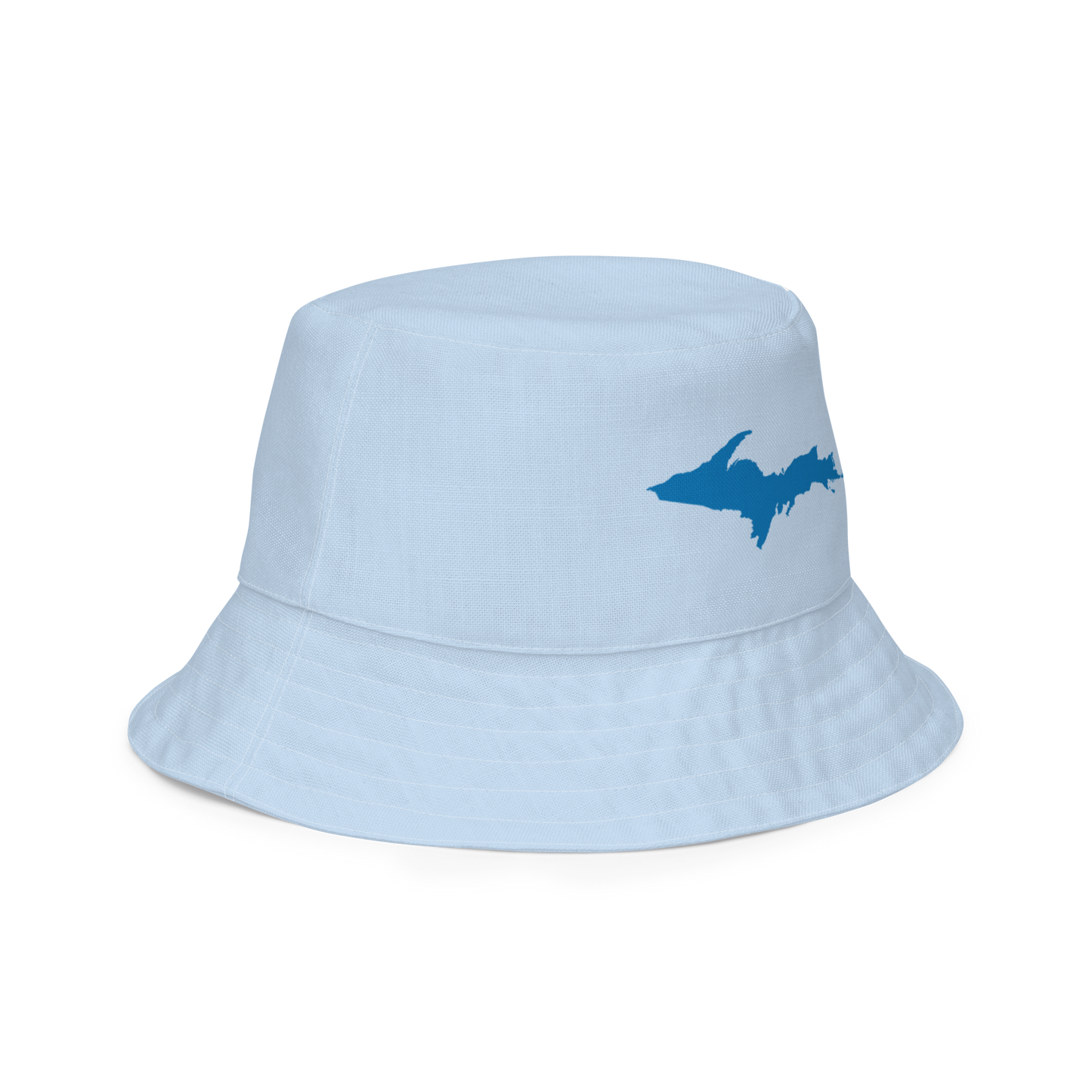 Michigan Upper Peninsula Bucket Hat (w/ Azure UP Outline) | Reversible - Light Blue