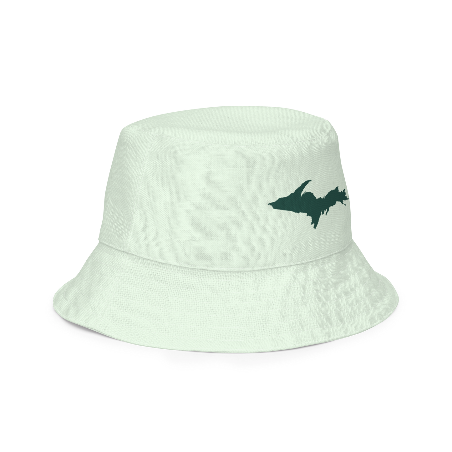 Michigan Upper Peninsula Bucket Hat (w/ Green UP Outline) | Reversible - Dew Green