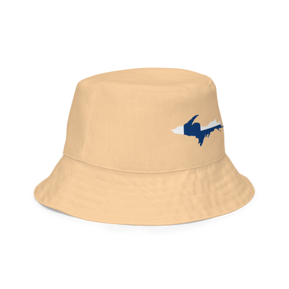 Michigan Upper Peninsula Bucket Hat (w/ UP Finland Flag) | Reversible - Pale Apricot