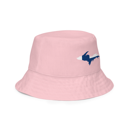 Michigan Upper Peninsula Bucket Hat (w/ UP Finland Flag) | Reversible - Pink