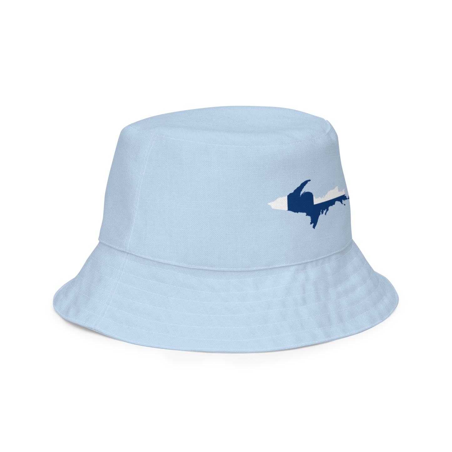 Michigan Upper Peninsula Bucket Hat (w/ UP Finland Flag) | Reversible - Light Blue