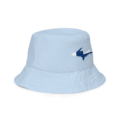 Michigan Upper Peninsula Bucket Hat (w/ UP Finland Flag) | Reversible - Light Blue