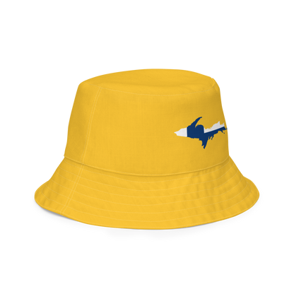 Michigan Upper Peninsula Bucket Hat (w/ UP Finland Flag) | Reversible - Gold