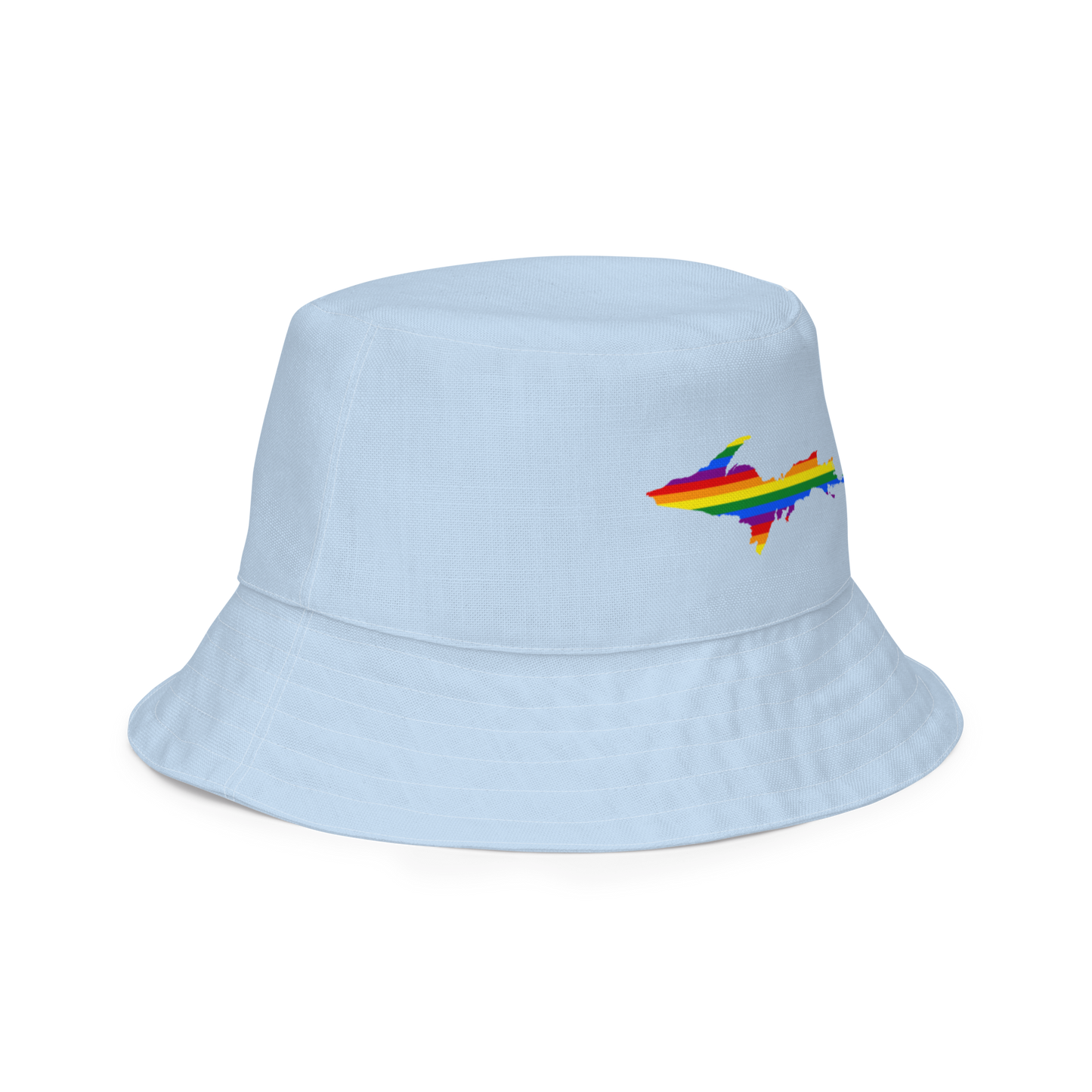 Michigan Upper Peninsula Bucket Hat (w/ UP Pride Flag) | Reversible - Light Blue