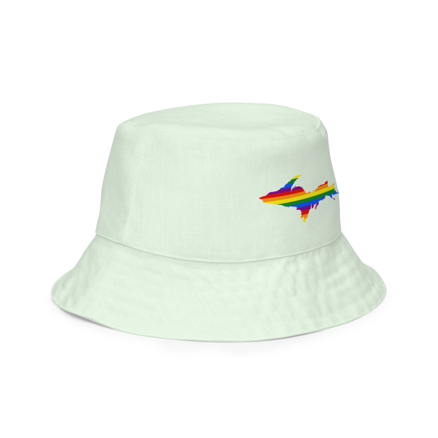 Michigan Upper Peninsula Bucket Hat (w/ UP Pride Flag) | Reversible - Dew Green