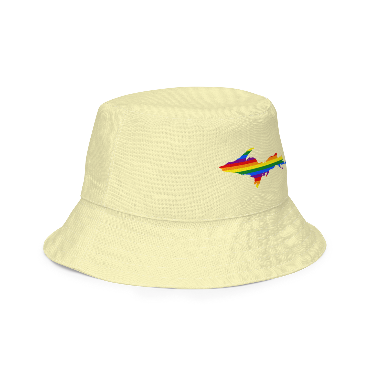 Michigan Upper Peninsula Bucket Hat (w/ UP Pride Flag) | Reversible - Canary Yellow