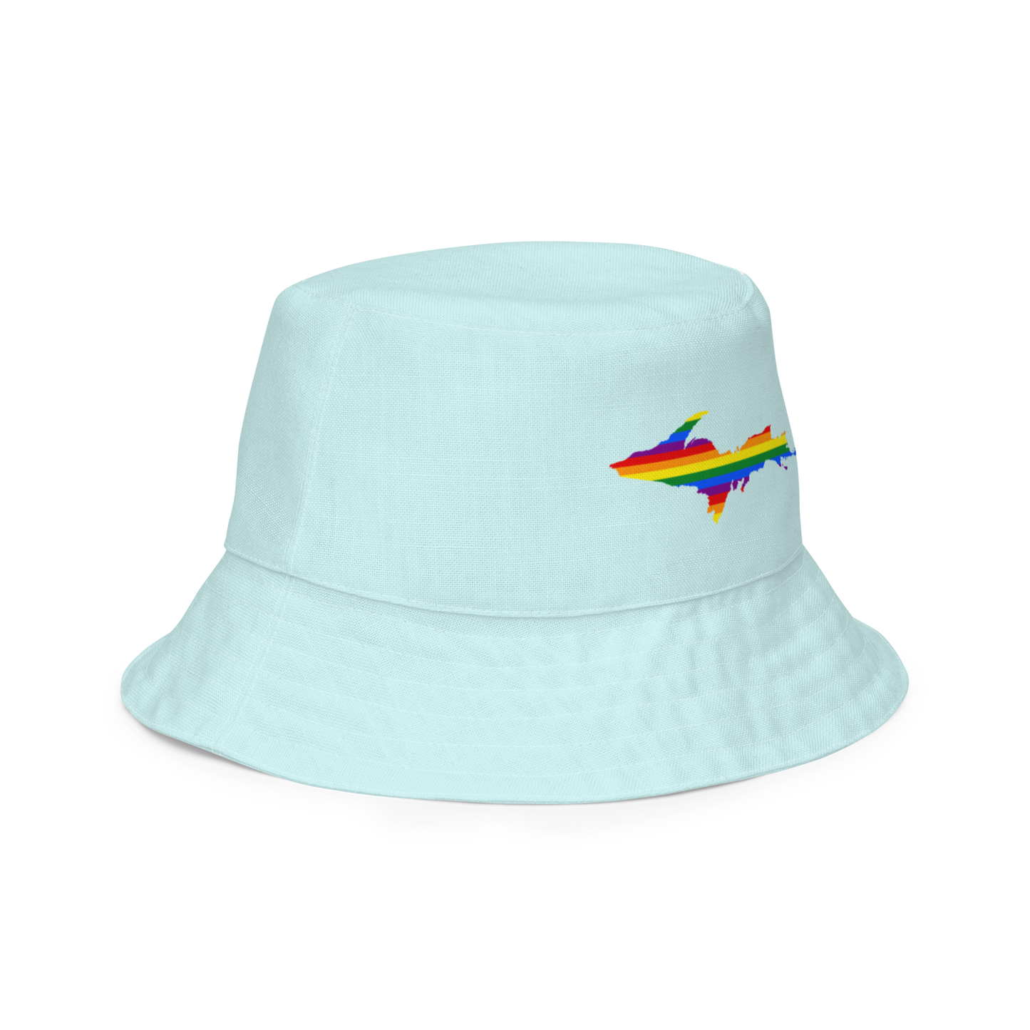 Michigan Upper Peninsula Bucket Hat (w/ UP Pride Flag) | Reversible - Cyan