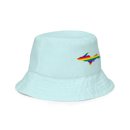 Michigan Upper Peninsula Bucket Hat (w/ UP Pride Flag) | Reversible - Cyan