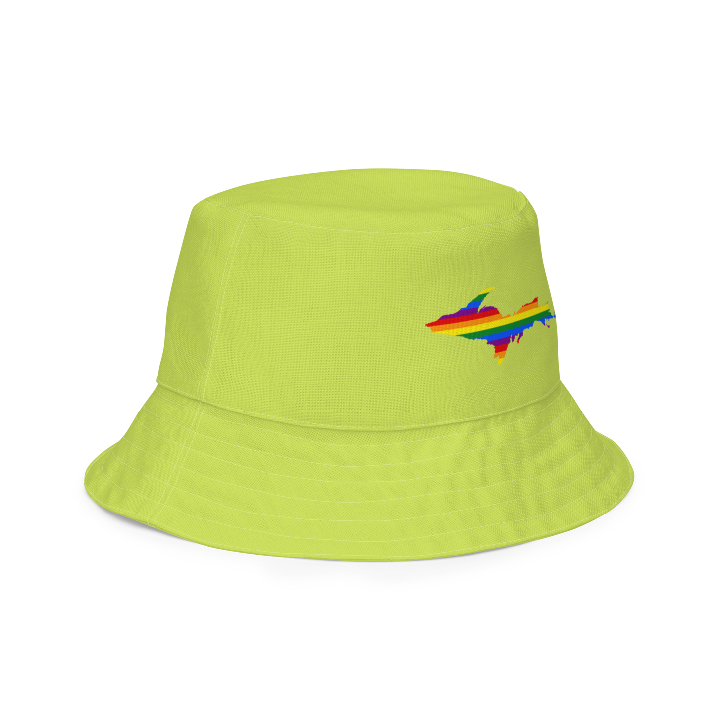 Michigan Upper Peninsula Bucket Hat (w/ UP Pride Flag) | Reversible - Gooseberry Green