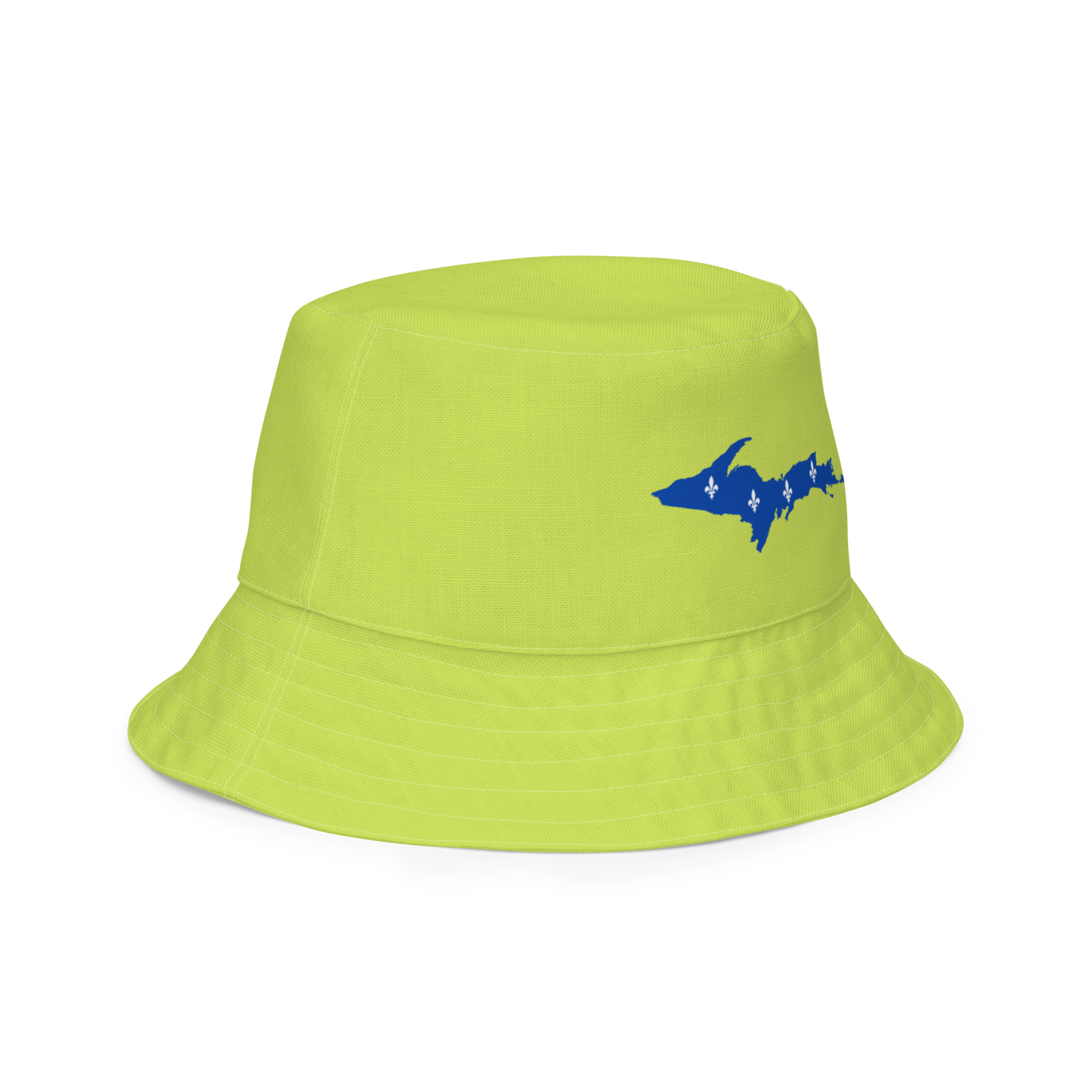 Michigan Upper Peninsula Bucket Hat (w/ UP Quebec Flag) | Reversible - Gooseberry Green