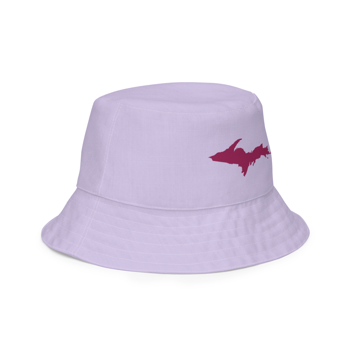 Michigan Upper Peninsula Bucket Hat (w/ Ruby Red UP Outline) | Reversible - Lavender