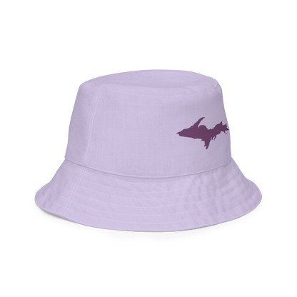 Michigan Upper Peninsula Bucket Hat (w/ Plum UP Outline) | Reversible - Lavender