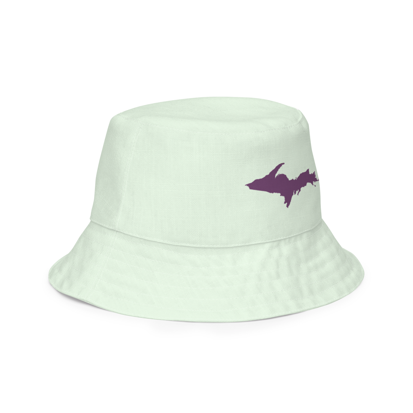 Michigan Upper Peninsula Bucket Hat (w/ Plum UP Outline) | Reversible - Dew Green