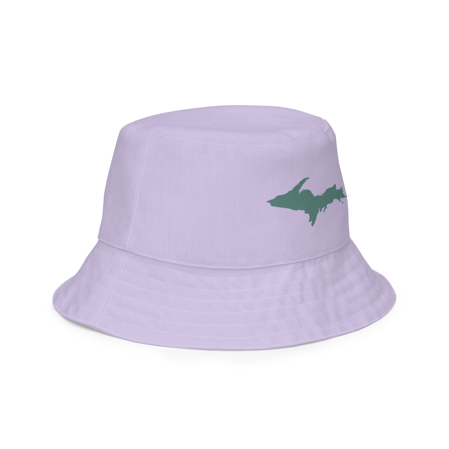 Michigan Upper Peninsula Bucket Hat (w/ Copper Green UP Outline) | Reversible - Lavander