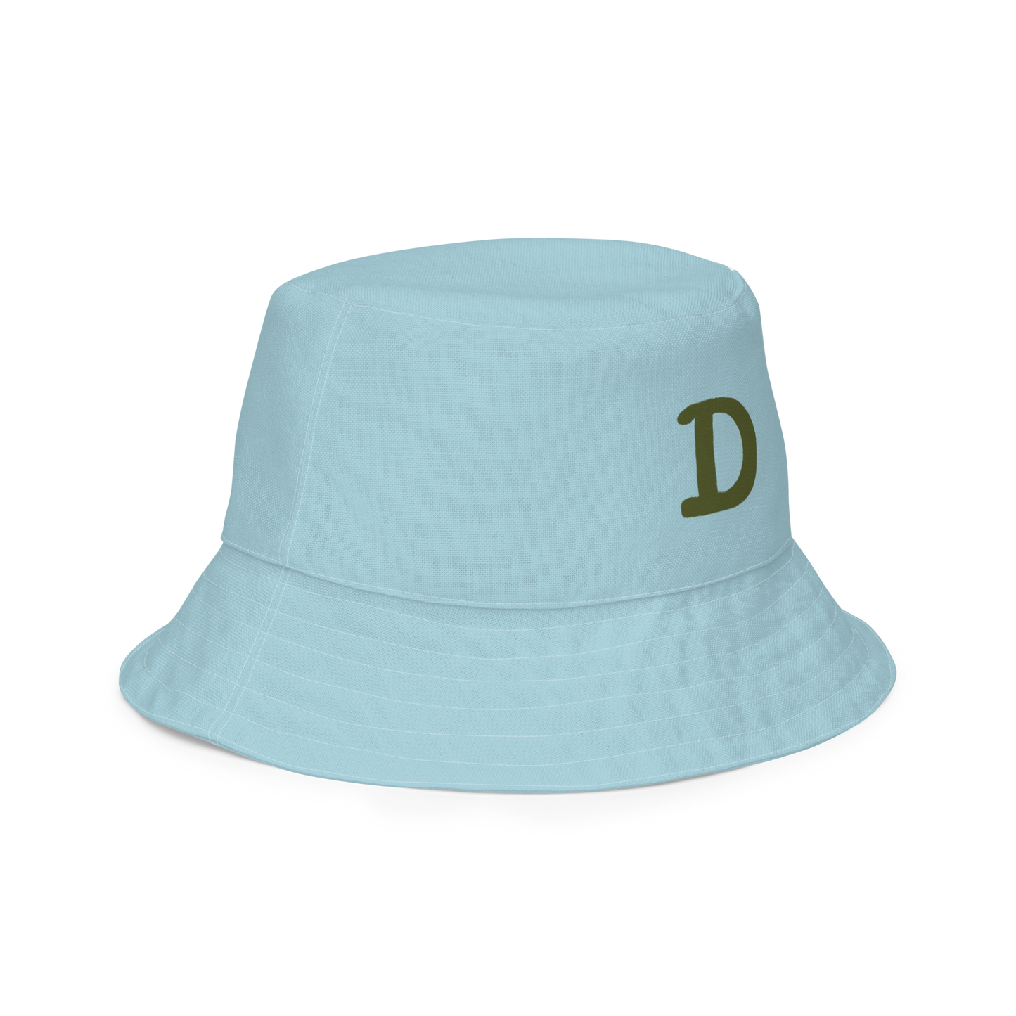 Detroit Bucket Hat (w/ Army Green 'Old French D' | Reversible - '58 Caddie Blue