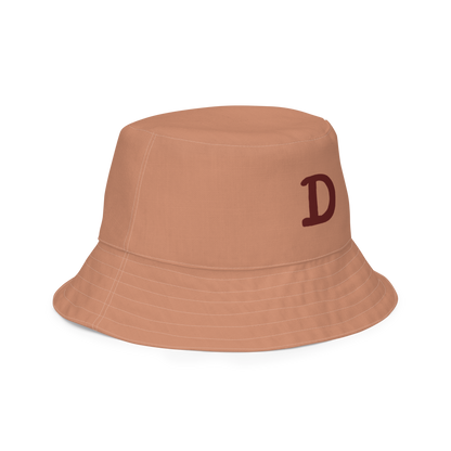 Detroit Bucket Hat (w/ Cherrywood 'Old French D') | Reversible - Copper Color