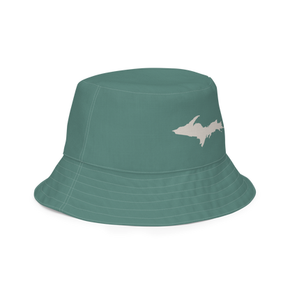 Michigan Upper Peninsula Bucket Hat | Reversible - Copper Green/Canvas Color