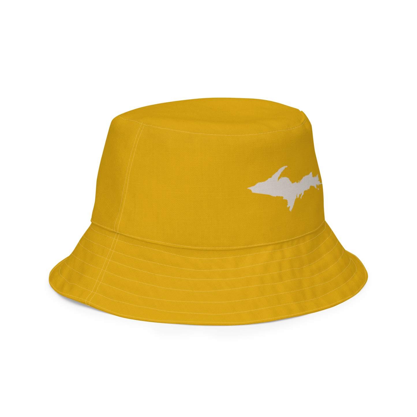 Michigan Upper Peninsula Bucket Hat | Reversible - Gold/Canvas Color