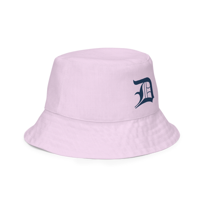 Detroit 'Old English D' Bucket Hat | Reversible - Pale Lavender/Canvas Color