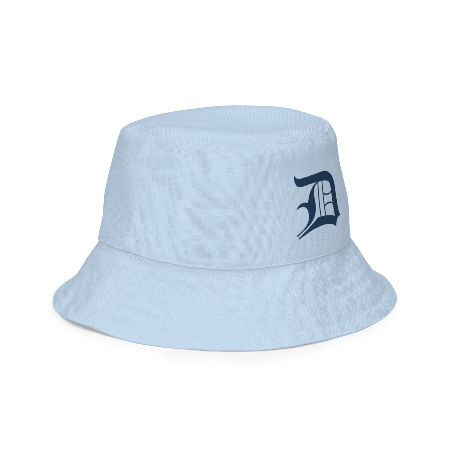 Detroit 'Old English D' Bucket Hat | Reversible - Light Blue/Canvas Color