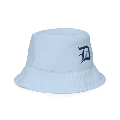 Detroit 'Old English D' Bucket Hat | Reversible - Light Blue/Canvas Color