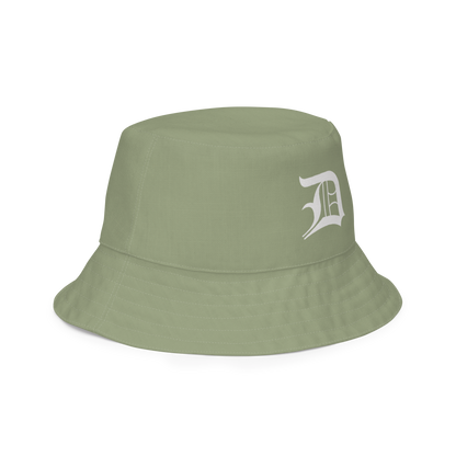 Detroit 'Old English D' Bucket Hat | Reversible - Beachgrass Green/Canvas Color