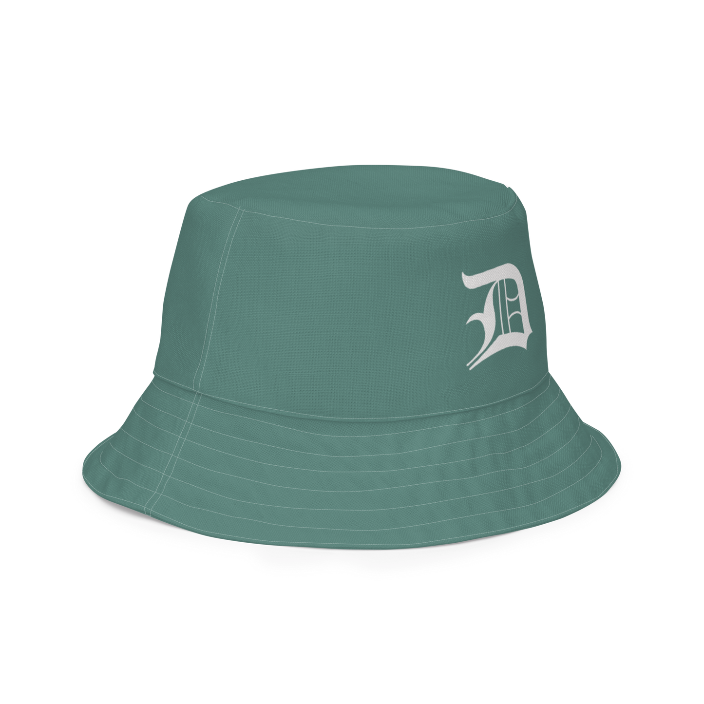 Detroit 'Old English D' Bucket Hat | Reversible - Copper Green