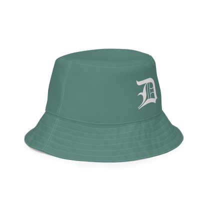 Detroit 'Old English D' Bucket Hat | Reversible - Copper Green