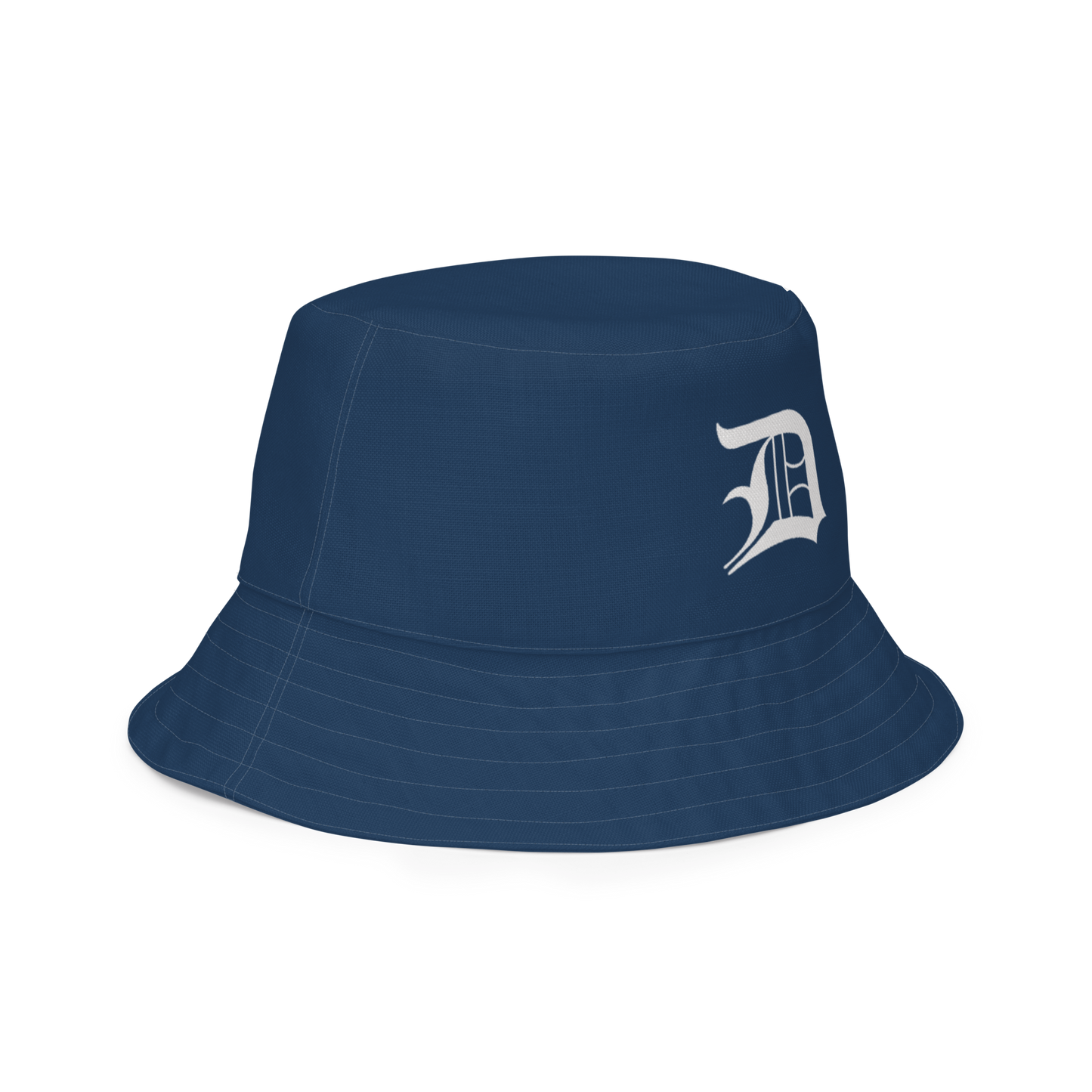 Detroit 'Old English D' Bucket Hat | Reversible - Navy