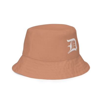 Detroit 'Old English D' Bucket Hat | Reversible - Copper Color