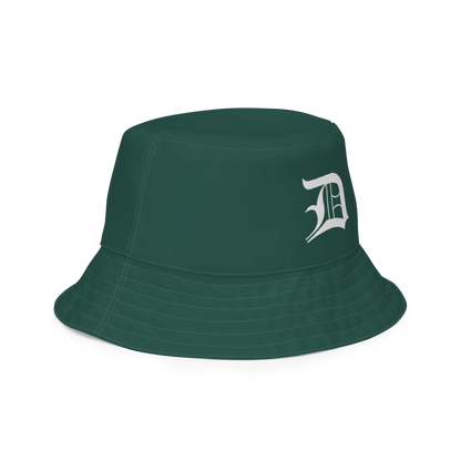 Detroit 'Old English D' Bucket Hat | Reversible - Laconic Green