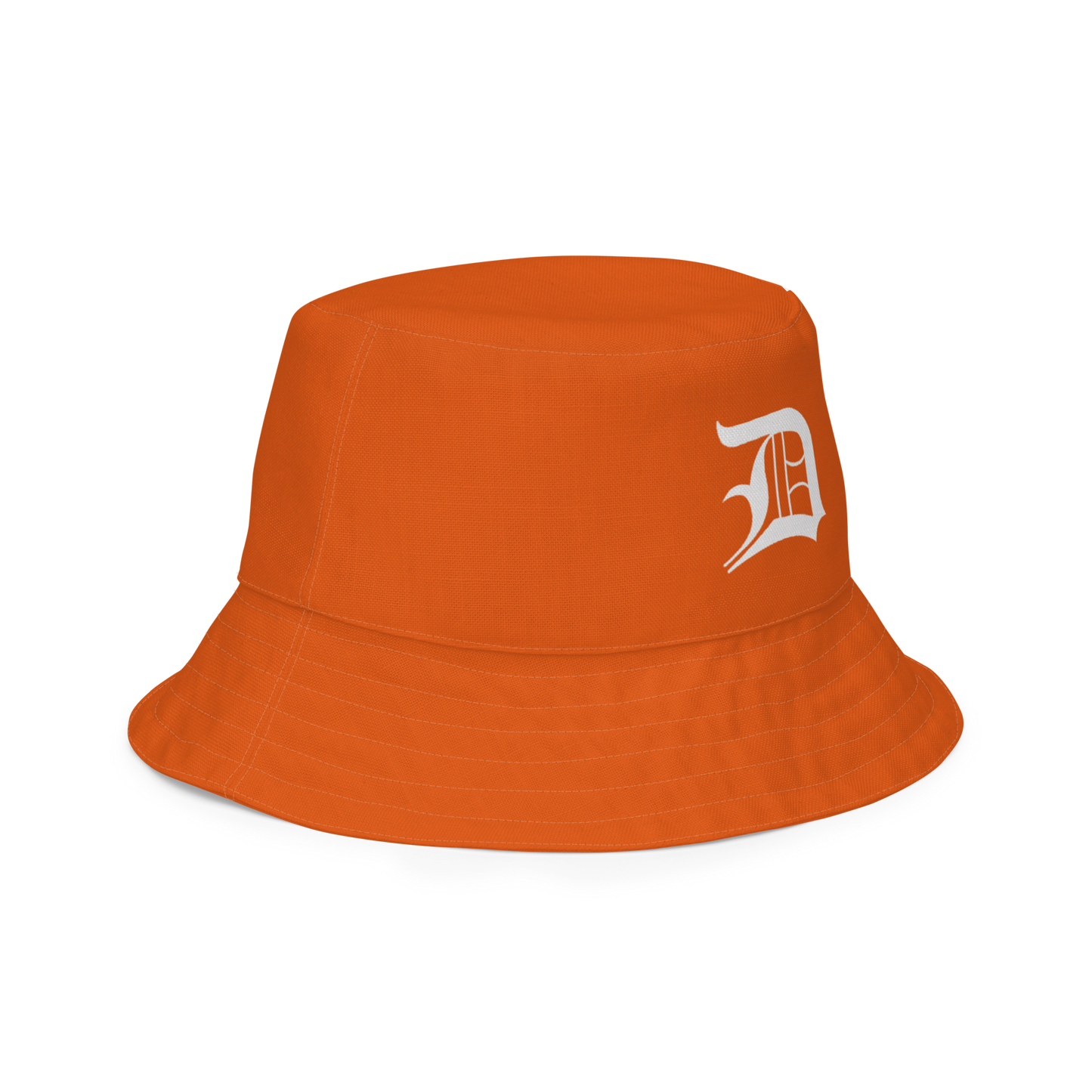 Detroit 'Old English D' Bucket Hat | Reversible - Maple Leaf Orange