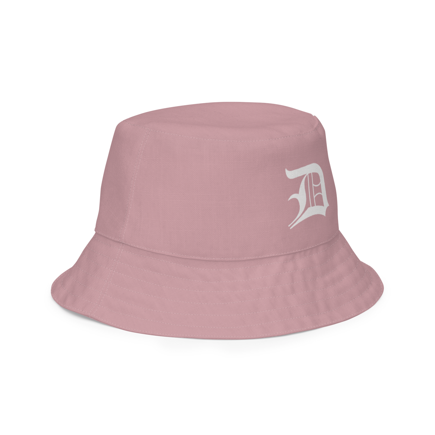 Detroit 'Old English D' Bucket Hat | Reversible - Cherry Blossom Pink