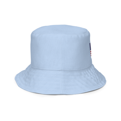 Michigan Upper Peninsula Bucket Hat (Patriot Edition) | Reversible - Light Blue