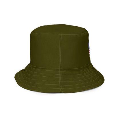 Michigan Upper Peninsula Bucket Hat (Patriot Edition) | Reversible - Military Green