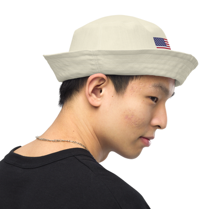 Michigan Upper Peninsula Bucket Hat (Patriot Edition) | Reversible - Ivory