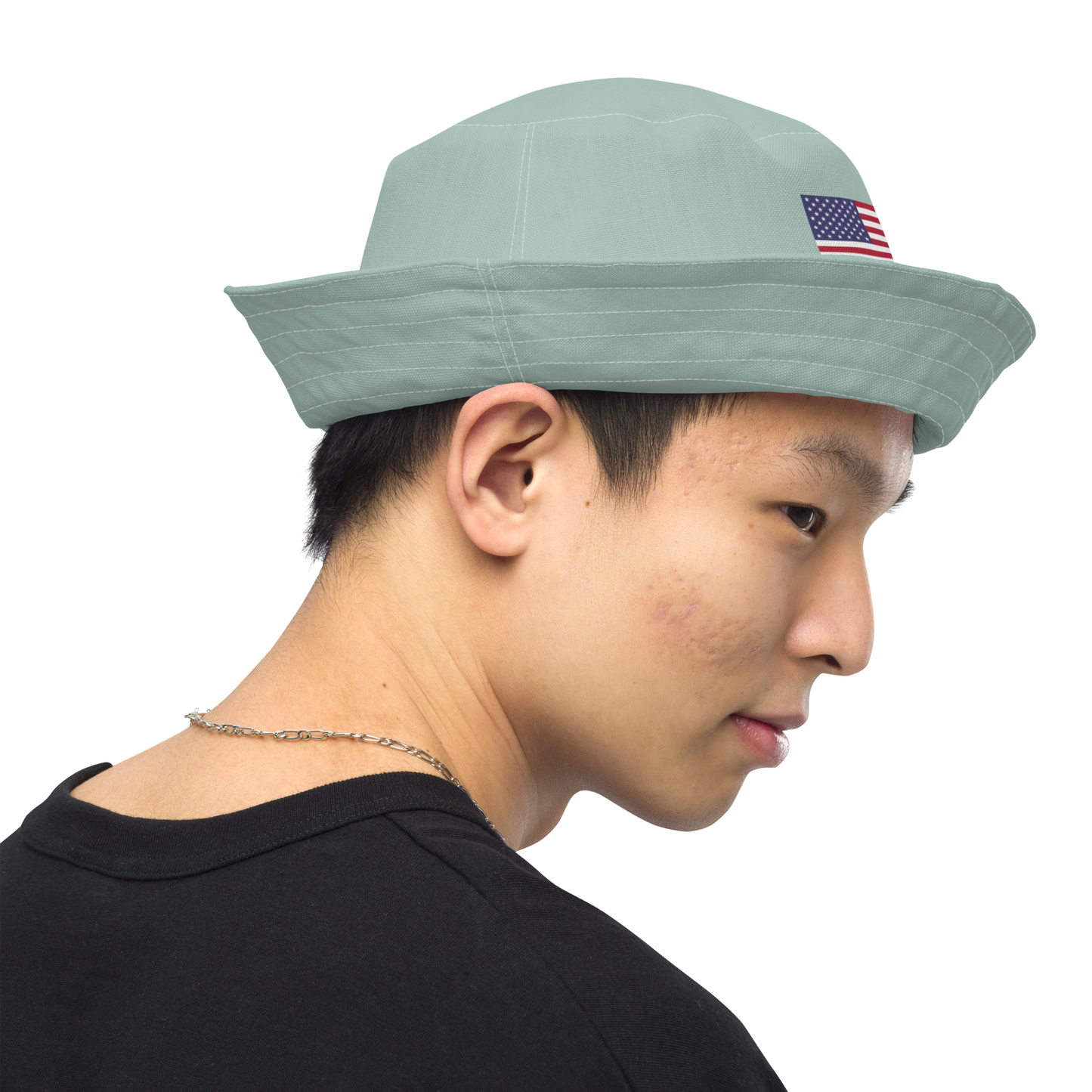 Michigan Upper Peninsula Bucket Hat (Patriot Edition) | Reversible - Opal Color