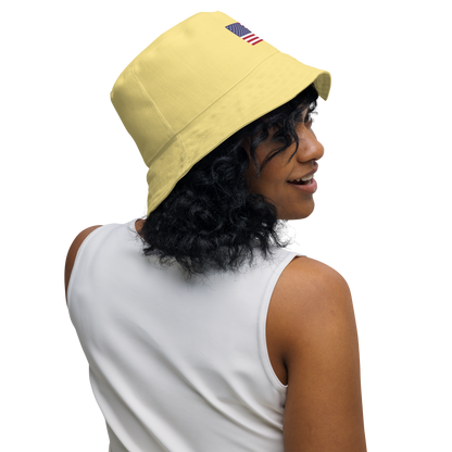 Michigan Upper Peninsula Bucket Hat (Patriot Edition) | Reversible - Cherry Yellow