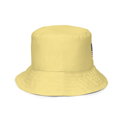 Michigan Upper Peninsula Bucket Hat (Patriot Edition) | Reversible - Cherry Yellow