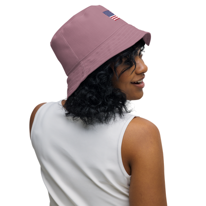 Michigan Upper Peninsula Bucket Hat (Patriot Edition) | Reversible - Cherry Blossom Pink