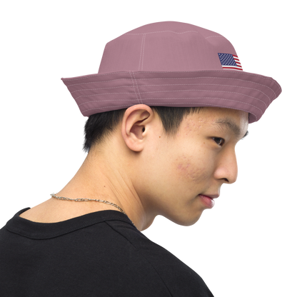 Michigan Upper Peninsula Bucket Hat (Patriot Edition) | Reversible - Cherry Blossom Pink